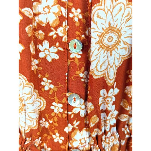 ABEL THE LABEL Boho Floral Cottage Hippie Forest Fairy Maxi Dress Size XS NWT - Picture 3 of 10